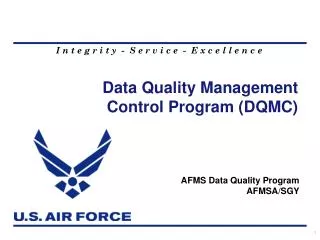 Data Quality Management Control Program (DQMC)