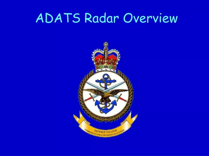 adats radar overview
