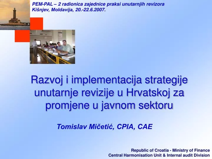 razvoj i implementacija strategije unutarnje revizije u hrvatskoj za promjene u javnom sektoru