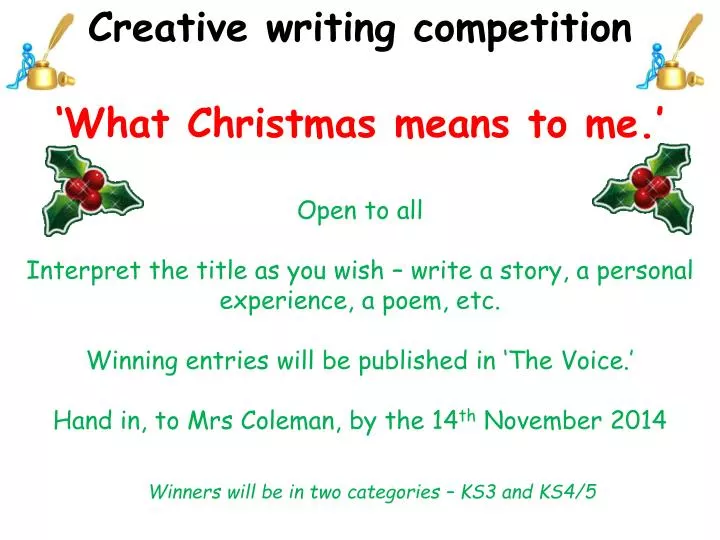 winners will be in two categories ks3 and ks4 5