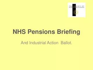 NHS Pensions Briefing