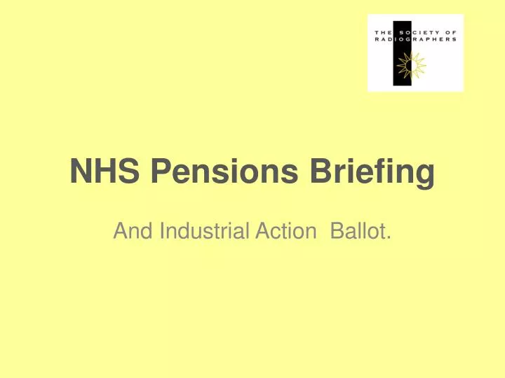 nhs pensions briefing