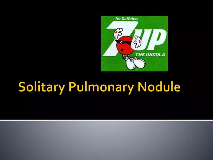 solitary pulmonary nodule