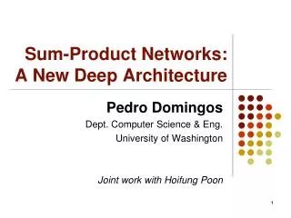 Sum-Product Networks: A New Deep Architecture