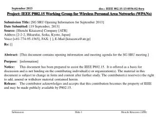 Project: IEEE P802.15 Working Group for Wireless Personal Area Networks (WPANs)