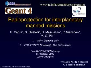 Radioprotection for interplanetary manned missions