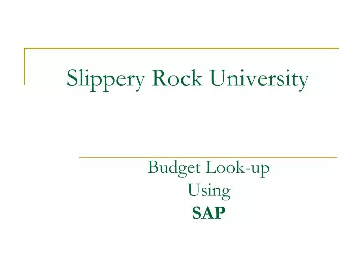 slippery rock university