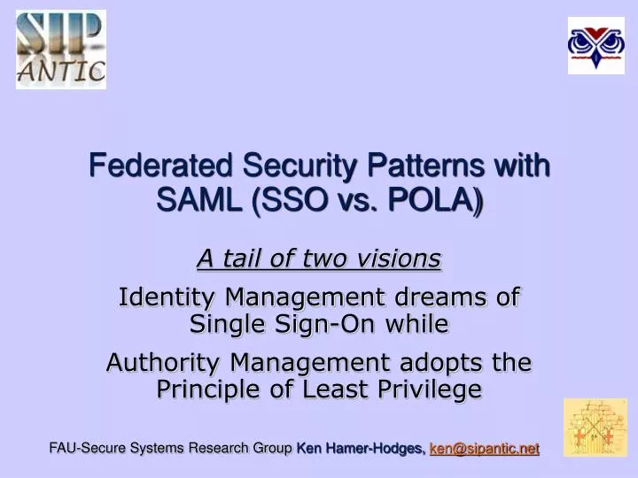 federated security patterns with saml sso vs pola