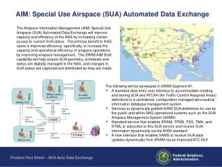 aim special use airspace sua automated data exchange