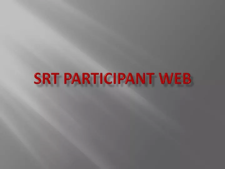srt participant web