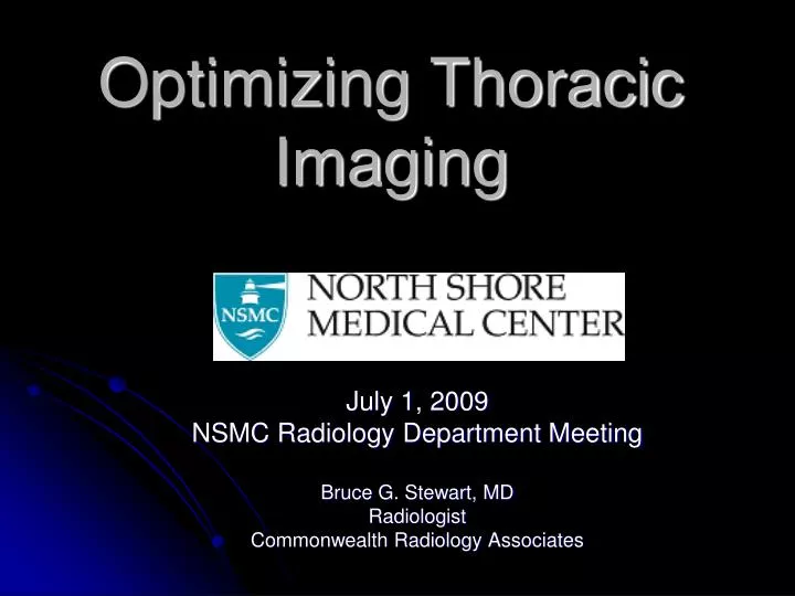 optimizing thoracic imaging