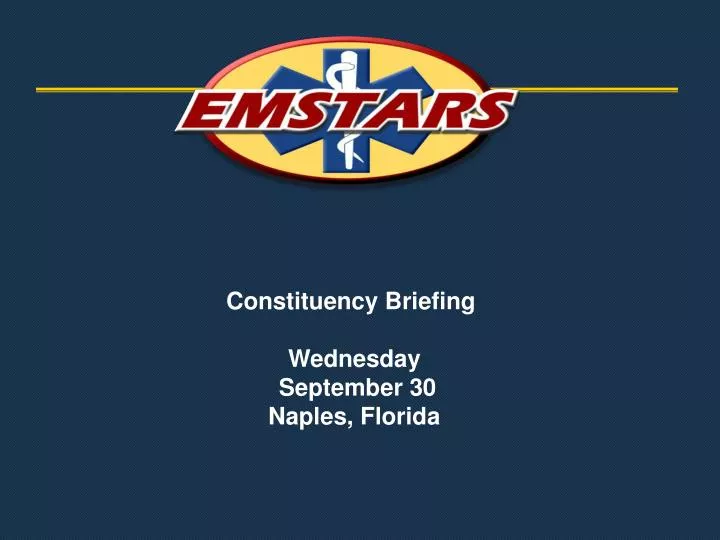 constituency briefing wednesday september 30 naples florida