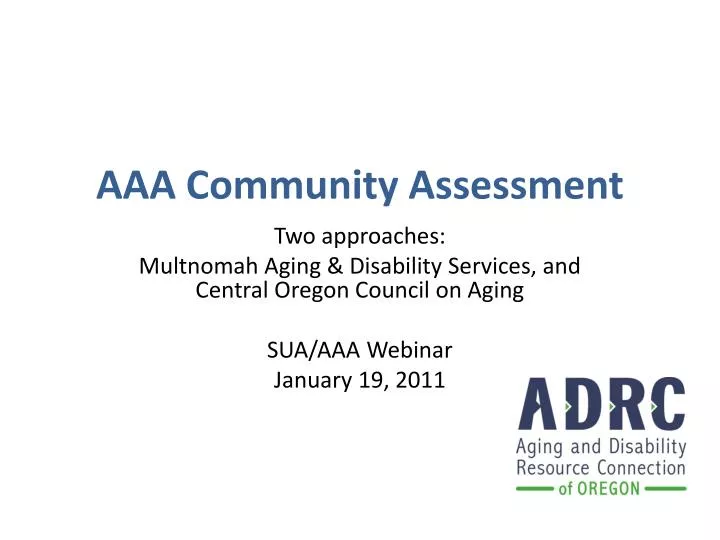 aaa community assessment