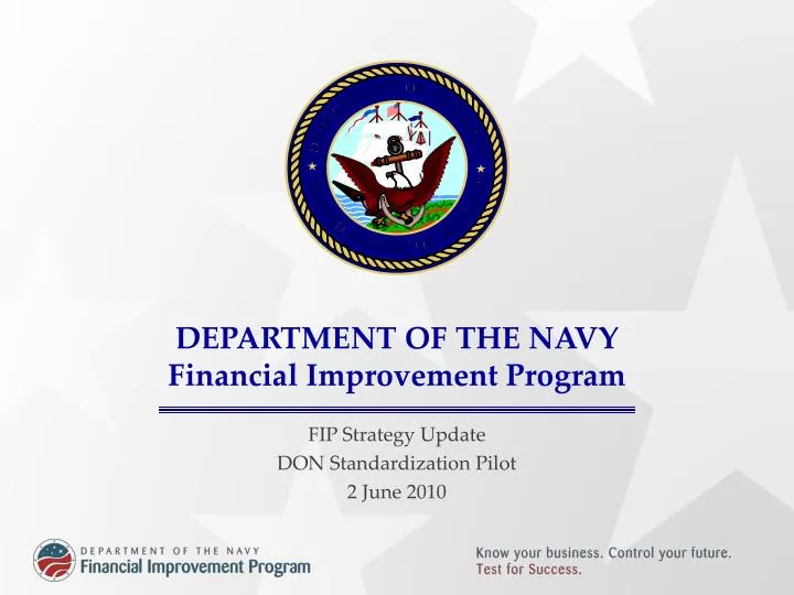 department of the navy financial improvement program