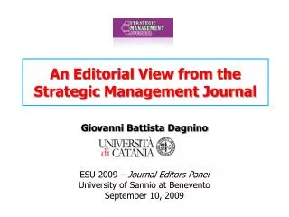 An Editorial View from the Strategic Management Journal