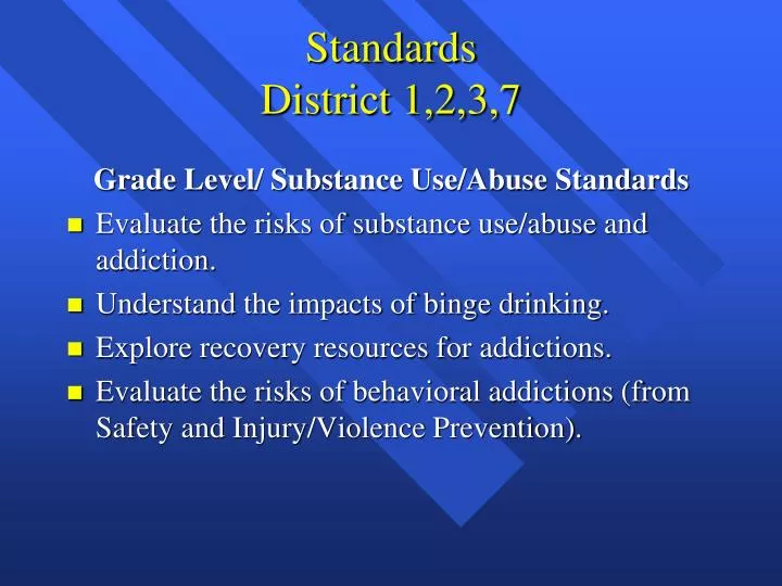 standards district 1 2 3 7