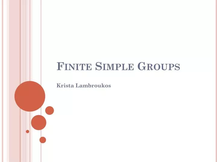 finite simple groups