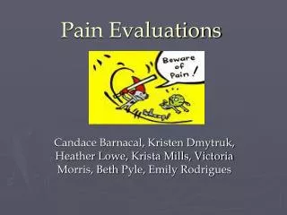 Pain Evaluations