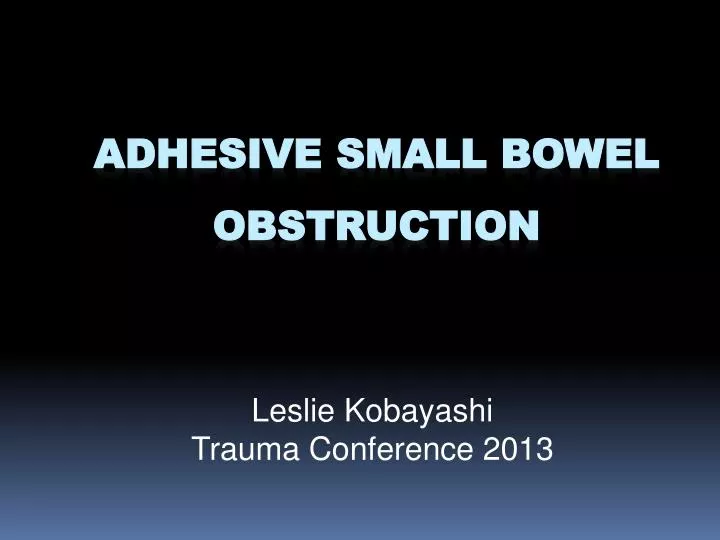 leslie kobayashi trauma conference 2013