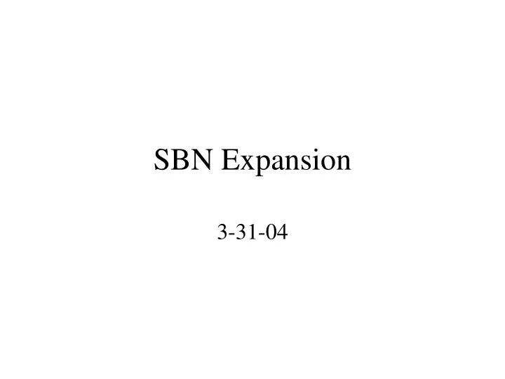 sbn expansion