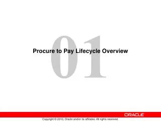 Procure to Pay Lifecycle Overview