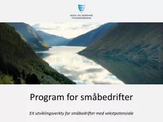 program for sm bedrifter
