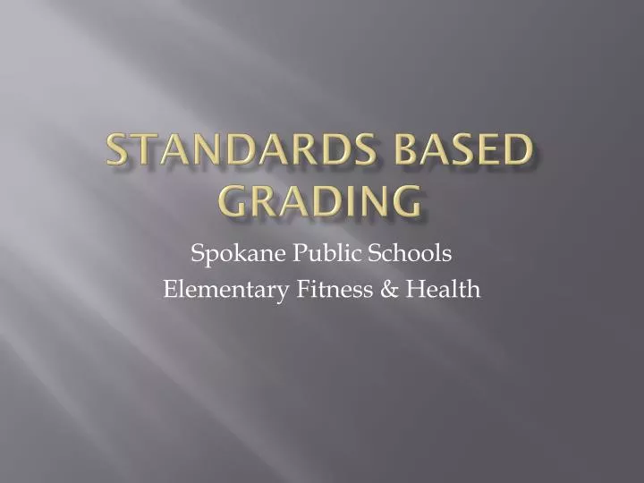 standards based grading