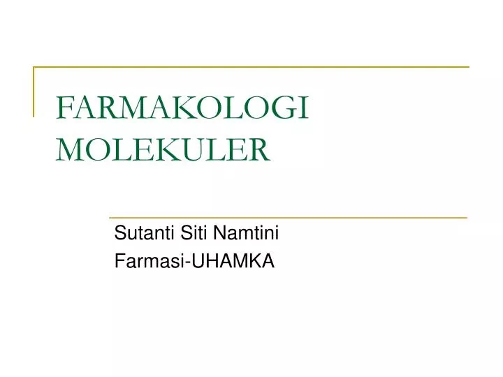 farmakologi molekuler