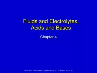 Fluids and Electrolytes, Acids and Bases