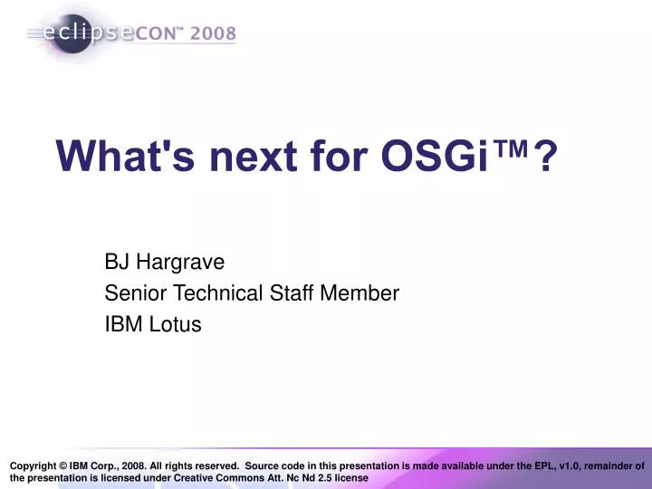 what s next for osgi