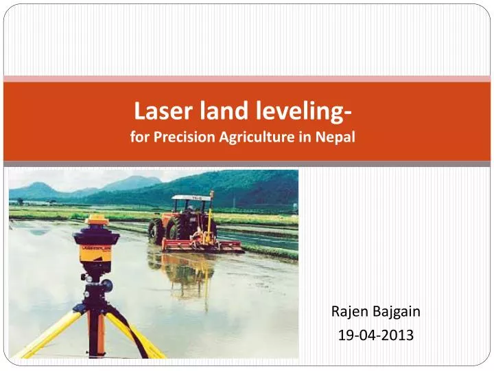 laser land leveling for precision agriculture in nepal