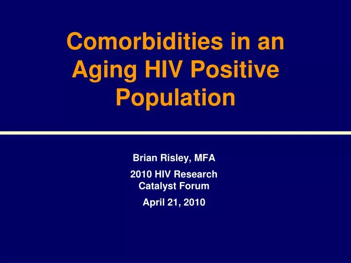 comorbidities in an aging hiv positive population