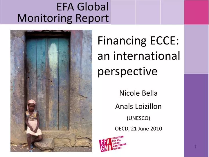 financing ecce an international perspective