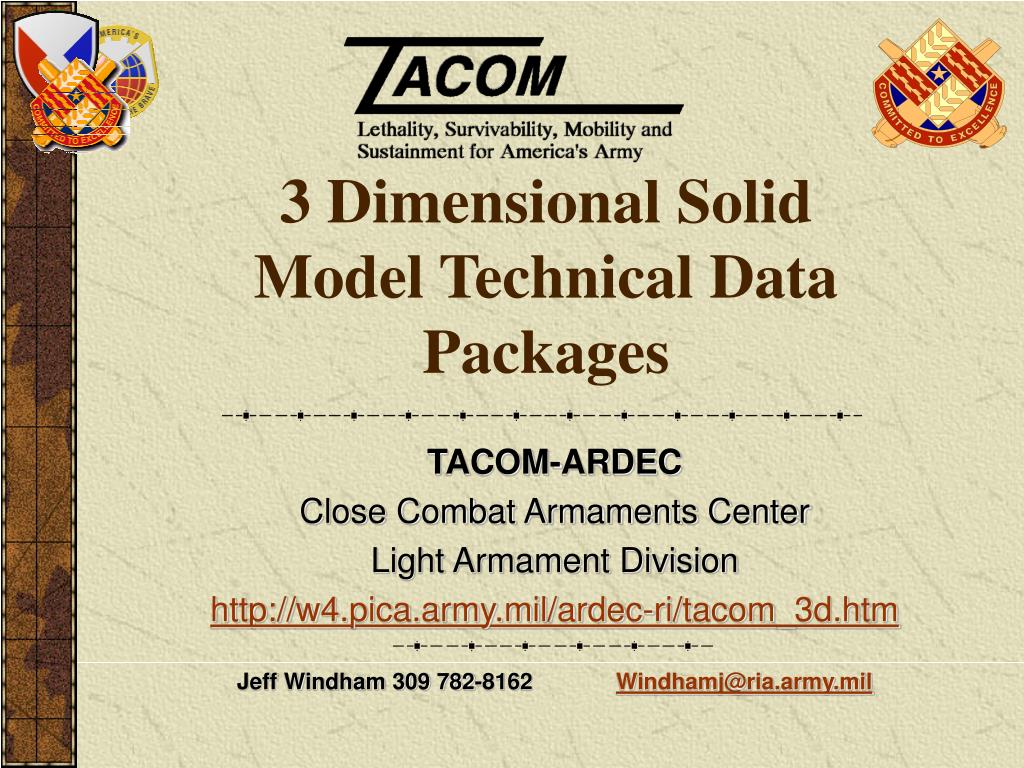 PPT - 3 Dimensional Solid Model Technical Data Packages PowerPoint ...