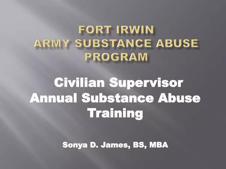 fort irwin army substance abuse program