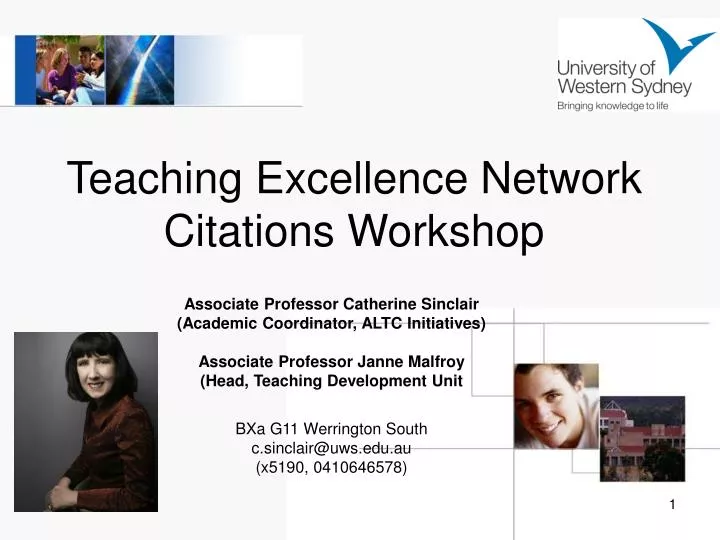 teaching excellence network citations workshop