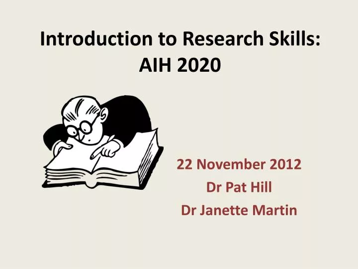 introduction to research skills aih 2020