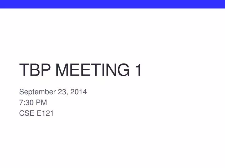 tbp meeting 1