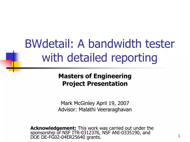 bwdetail a bandwidth tester with detailed reporting