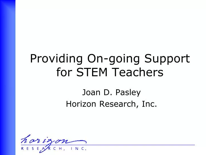 providing on going support for stem teachers