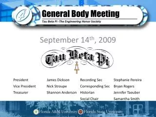 General Body Meeting