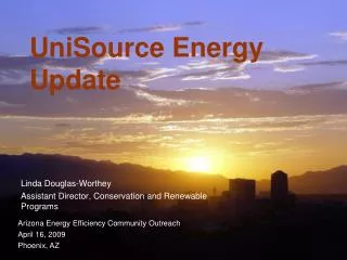 UniSource Energy Update