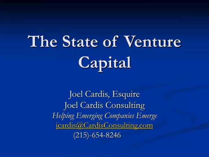 the state of venture capital