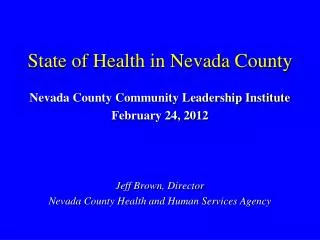 State of Health in Nevada County