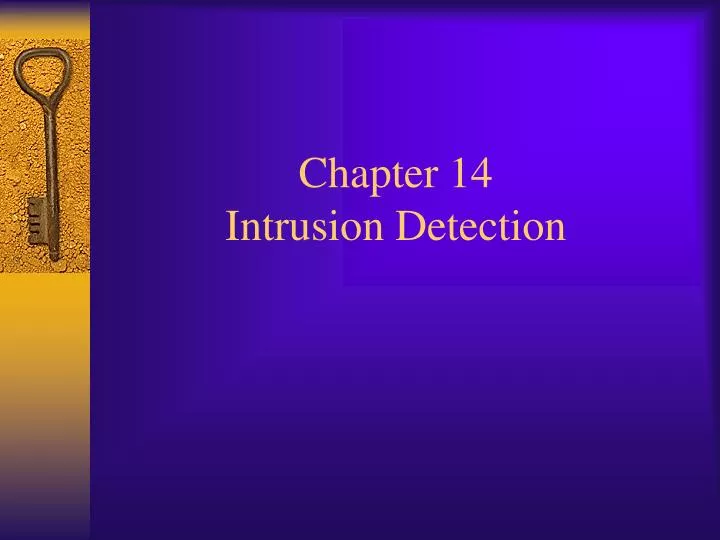 chapter 14 intrusion detection