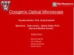 Cryogenic Optical Microscope - slide 1
