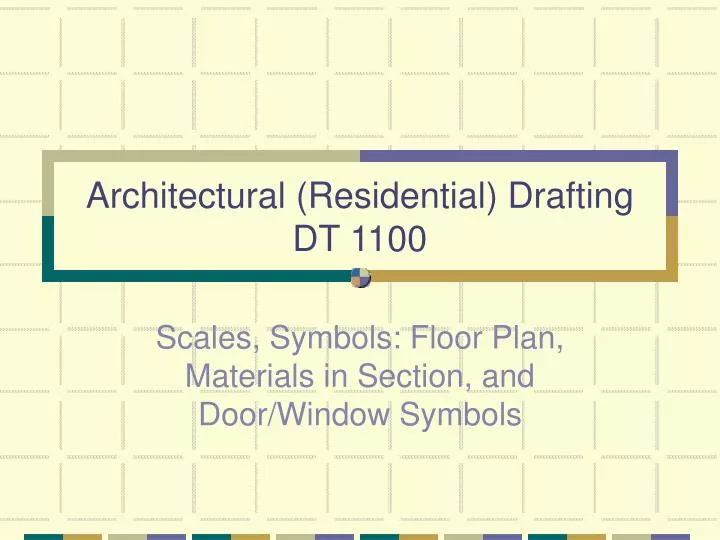 architectural residential drafting dt 1100