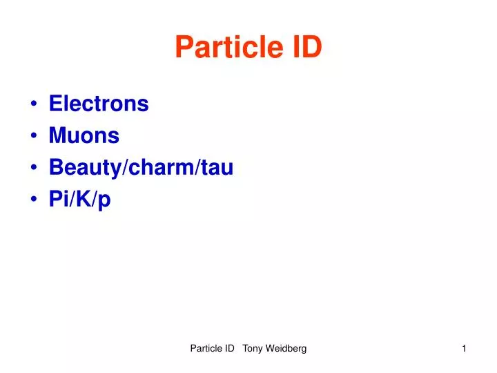 particle id