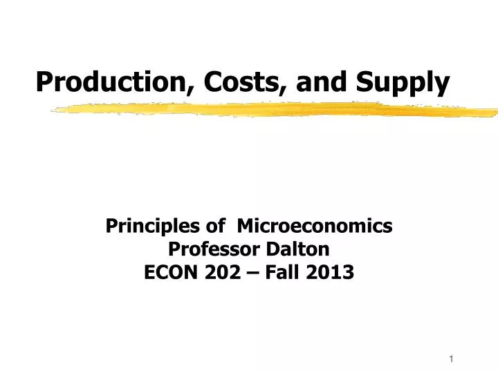 production costs and supply