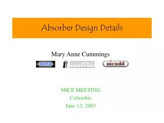 Absorber Design Details